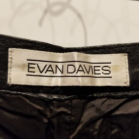 Vintage High Waisted Leather Pants Hi Rise Cow Leather Pockets Zipper Size 10 - Picture 3 of 16